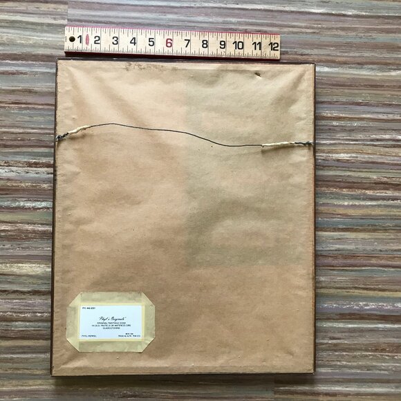 Yellow Iris Flower Original Pastel Drawing Framed Signed Phyl Henkel 14x17" - Picture 4 of 5